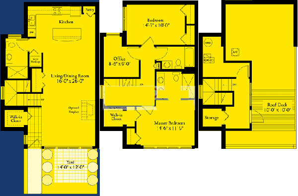 845 N Kingsbury Floorplan - The City Home A2 Tier*